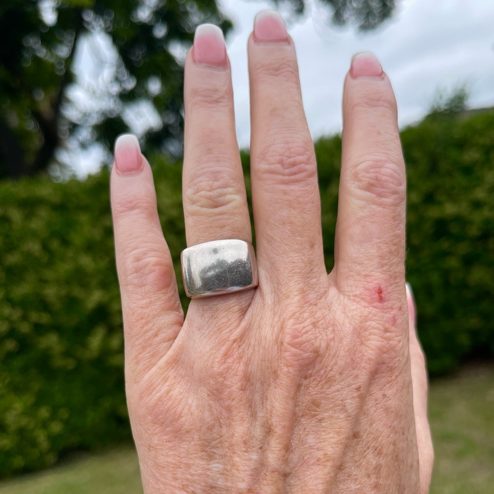 Vintage Chunky Sterling Silver Signet Ring Size 6 CROSSPOSTED FOR LESS ON IG